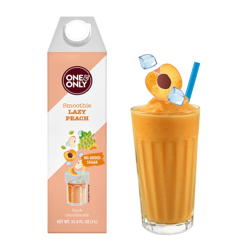 One&Only Lazy peach SMOOTHIE,  no added sugar, 1 L.