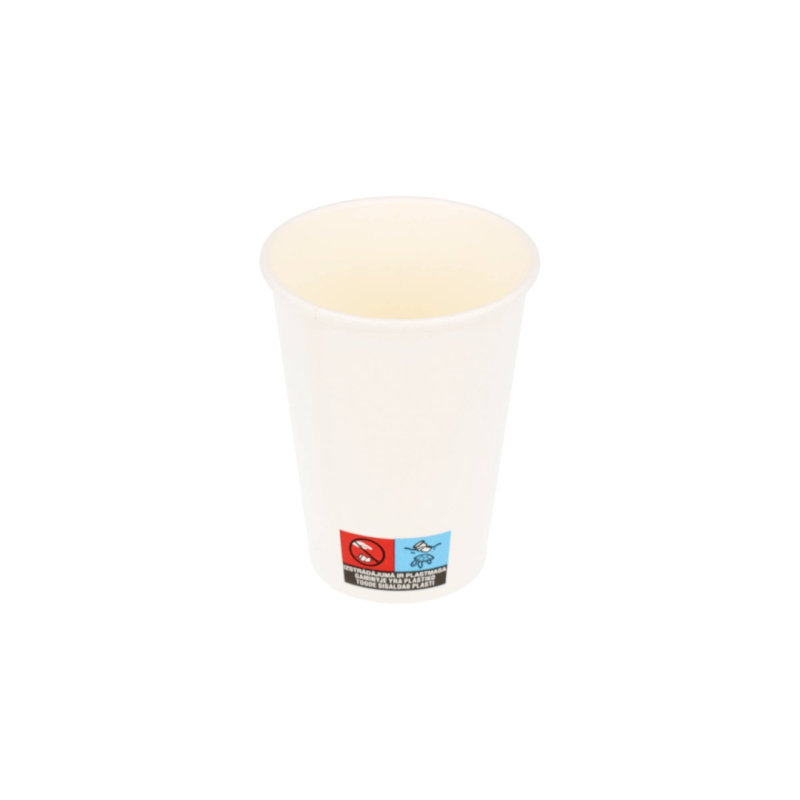Baltas popierinis puodelis, 80mm vending, 12oz, 50 vnt/pak