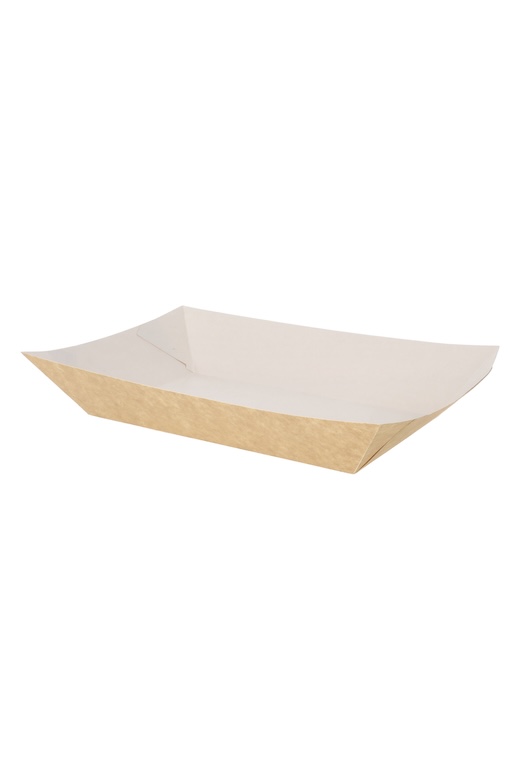 Laivelio formos kraft lėkštutė, 207x120x30, 300vnt/dėž