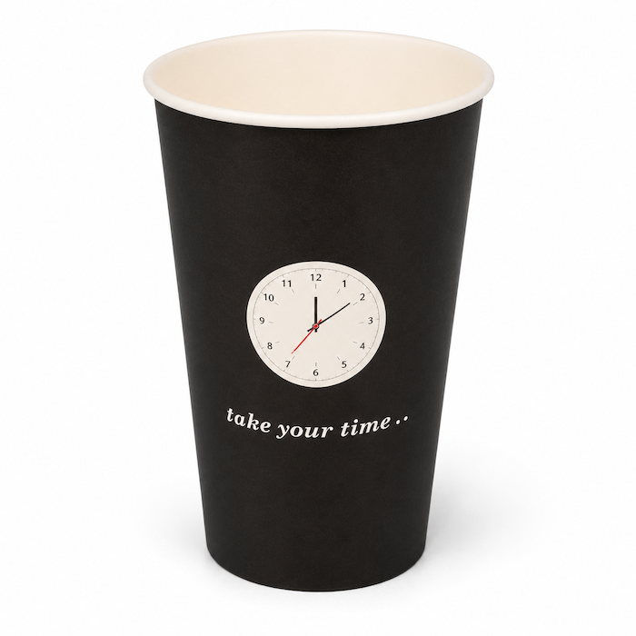 Popierinis puodelis Take Your Time 16oz | 470ml, 1000 vnt/dėž