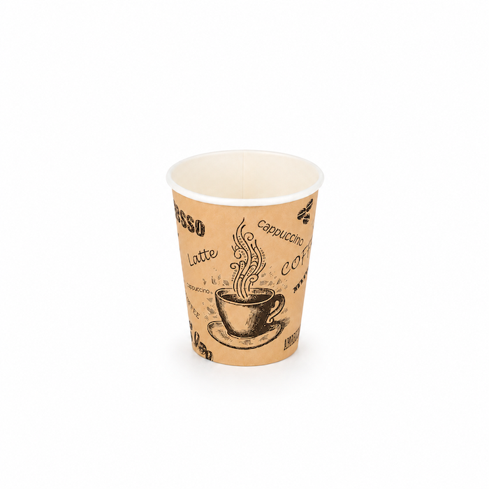 Popierinis puodelis Coffee design | VENDING, 7.5oz | 180ml/210ml, 1000 vnt/dėž