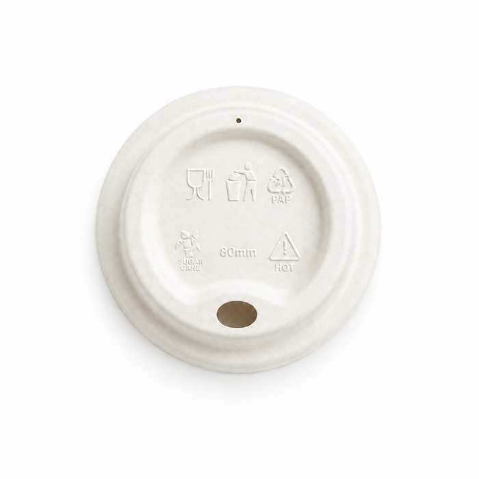 Cukranendrių pluošto dangtelis, 8oz, 1000 vnt/dėž