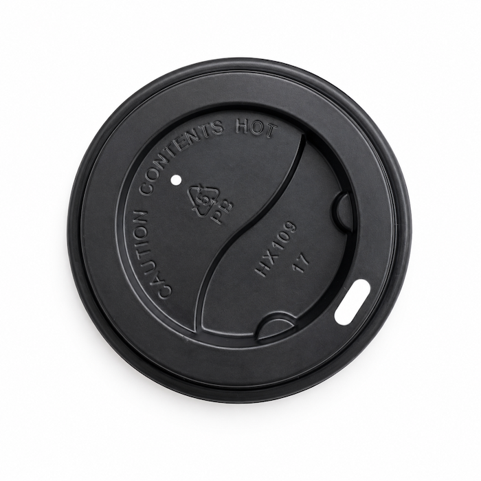 Juodas dangtelis, PS, 8oz, 1000 vnt/dėž