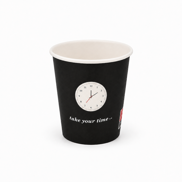 Popierinis puodelis Take Your Time 8oz | 230ml, 1000 vnt/dėž