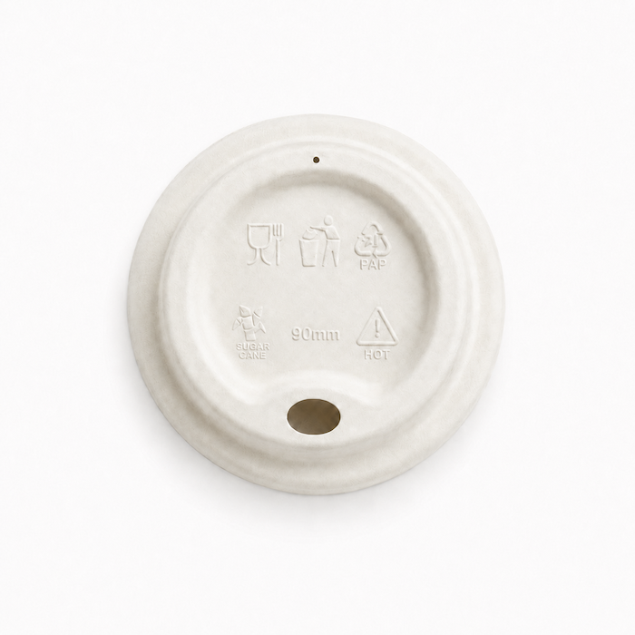 Cukranendrių pluošto dangtelis, 12-20oz, 1000 vnt/dėž