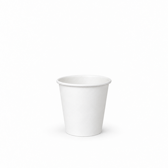 Baltas popierinis puodelis 4oz | 115ml, 1000 vnt/dėž