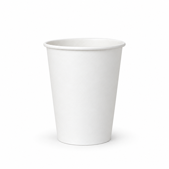 Baltas popierinis puodelis, 12oz | 350ml, 1000 vnt/dėž