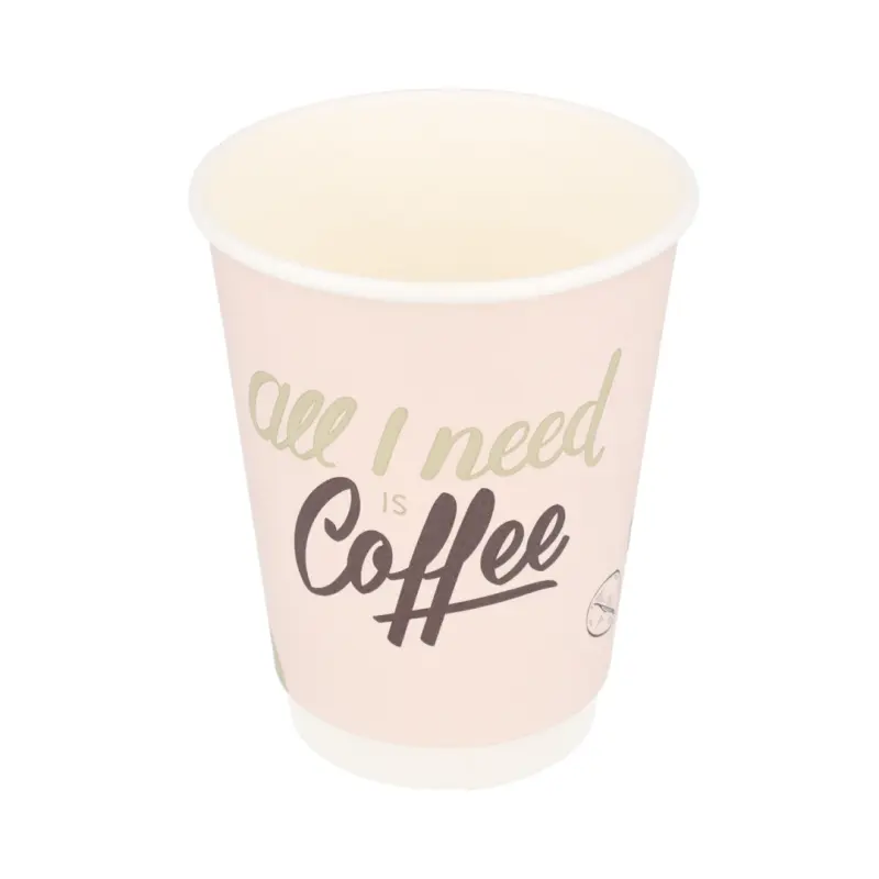 Dvisienis popierinis puodelis All I Need 12oz, 500vnt/dėž