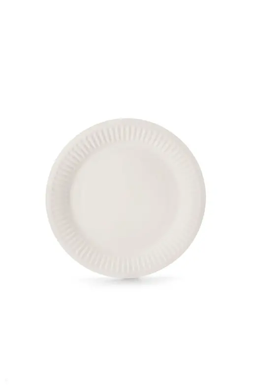 Balta popierinė lėkštė, 180mm, 190gsm, 1000 vnt/dėž